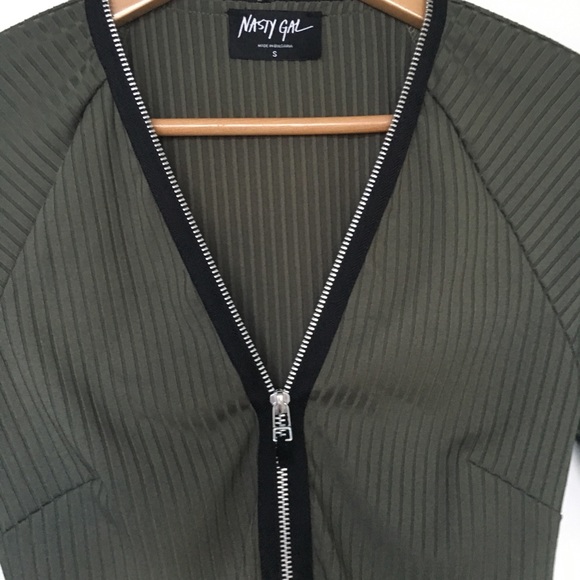 Nasty Gal Dress Green Small - Picture 2 of 4